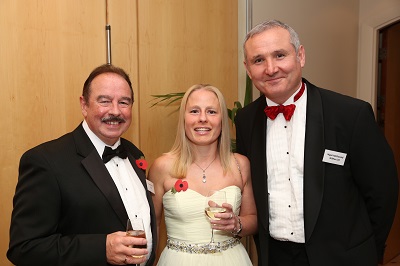 Nigel McDonald (NiMAC Ltd), with Terry Dicken (ELGI Chairman) and Caroline Slinn (UEIL HSE Committee)